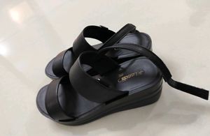 Elegant Black Daily wear Wedge Heels