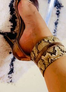 Snake Print High Heels
