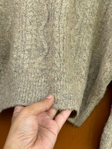 Korean Woollen Cropped Sweater