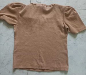 Nude Brown Top