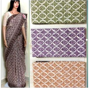 Vintage Printed Cotton Saree
