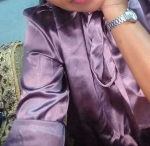 Mauve Satin Shirt For Office Wear