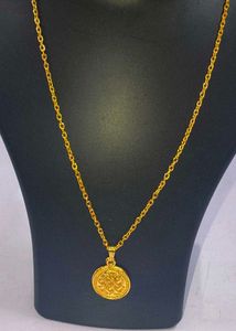 Elegant Gold-toned Pendant Adjustable Necklace cha