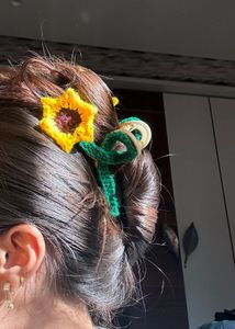 Crochet Flower Hair Clips - Set of 3