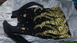 Black Sequence Kurti With Pant