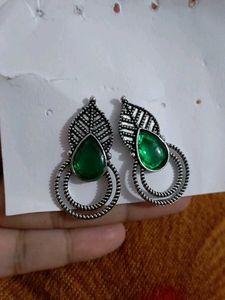 Green Stone Earrings