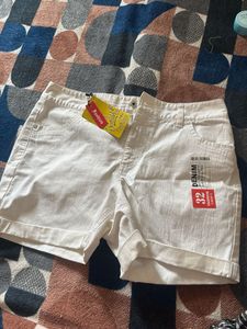 White Denim Shorts