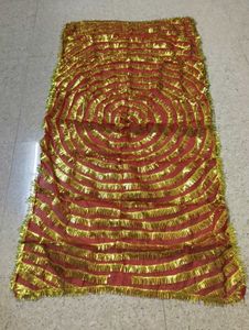 Red &amp; Gold Fringe Bridal Duppatta