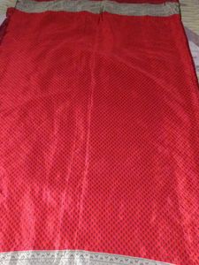 School Uniform Red Saree