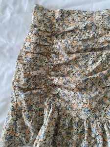 Floral Ruffle Mini Skirt
