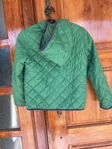 Kids Green Quilted Jacket