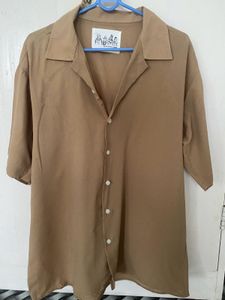 Brown Camp Collar Shirt