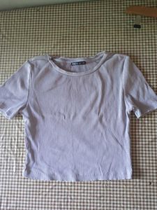 Zara Ribbed Crop Top - Lilac