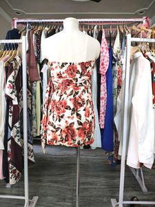 Floral Strapless Mini Dress