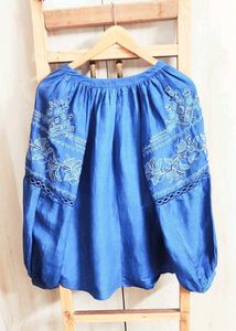 Elegant Blue Designer Top size-44-46