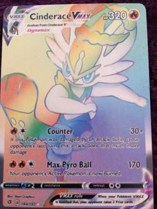 Real Pokemon cards with Vmax &amp; above are there.