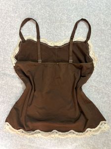 Brown Lace Cami 𐙚