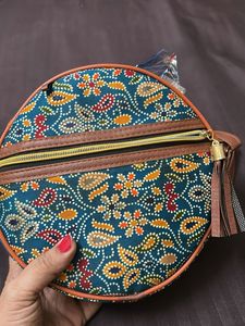 Paisley Print Crossbody Bag With Coin Purse- NEW