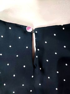 Black Pinteresty Top Polka Dots