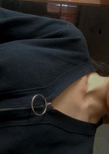 Black Zipper Sweater