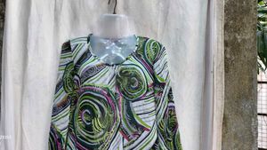 I. Abstract Print Long Sleeve Top