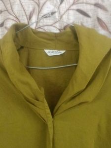 Olive Green Button-Down Shirt