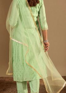 Never used Elegant Mint Green Kurta Set Size XXL