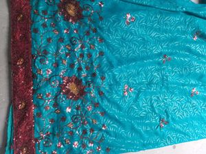 Embroidered Saree For Party