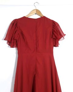 Maroon Long Maxi Dress