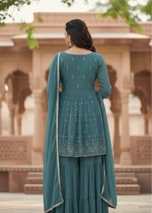 beautiful sequins work dress set