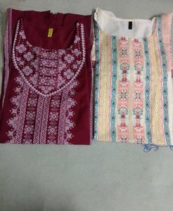 Combo Of 2 Crepe Kurtas