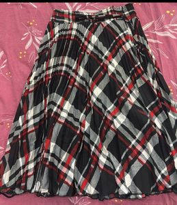 Plaid Pleated Skirt