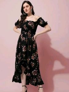 Floral Off-Shoulder Maxi Dress