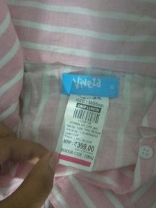 Pink Striped Crop Top