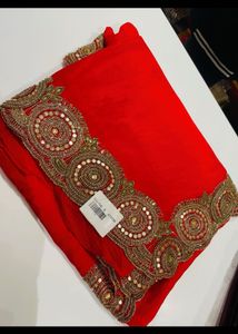 Elegant Red Saree