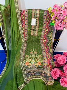 Kamesi Persian Printed Dress Material