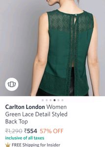 Carlton London Bottle Green top