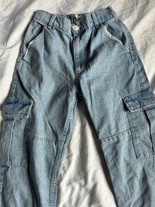 Light Blue Cargo Jeans