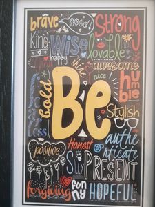 Be You Poster With Glass Frame