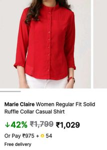 Marie Claire Red Top New
