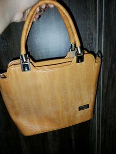 Vintage Tan Top Handle Bag