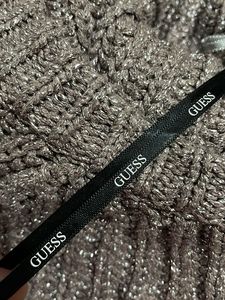 Guess glitter Grey Knit Cropped Sweater