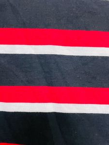 Striped Mock Neck Top