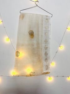 White &amp; Gold Dupatta