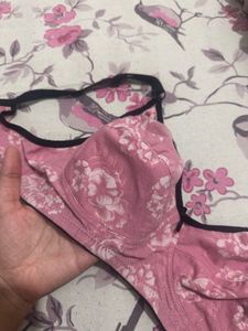 Clovia Floral Pink Bra, Bust- 36 C