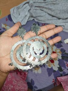 Oxidised Mirror Earrings