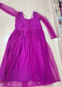 Elegant Purple Net Dress || Used One time