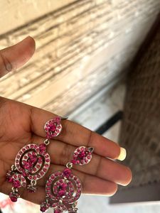 Pink Studded Earrings