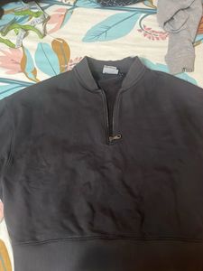 Black Quarter Zip Sweatshirt