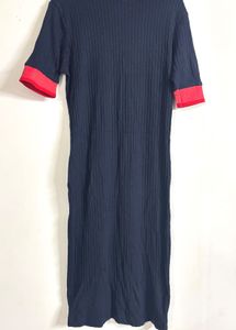 Ribbed Knit Midi Dress